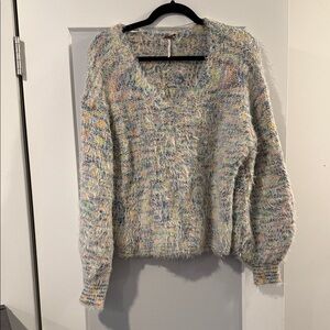 Free People Pastel V-Neck Sweater